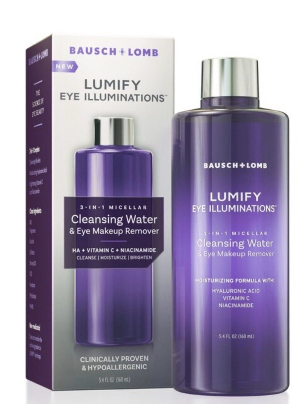 Bausch + Lomb Lumify Eye Illuminations Cleansing Water – Purple